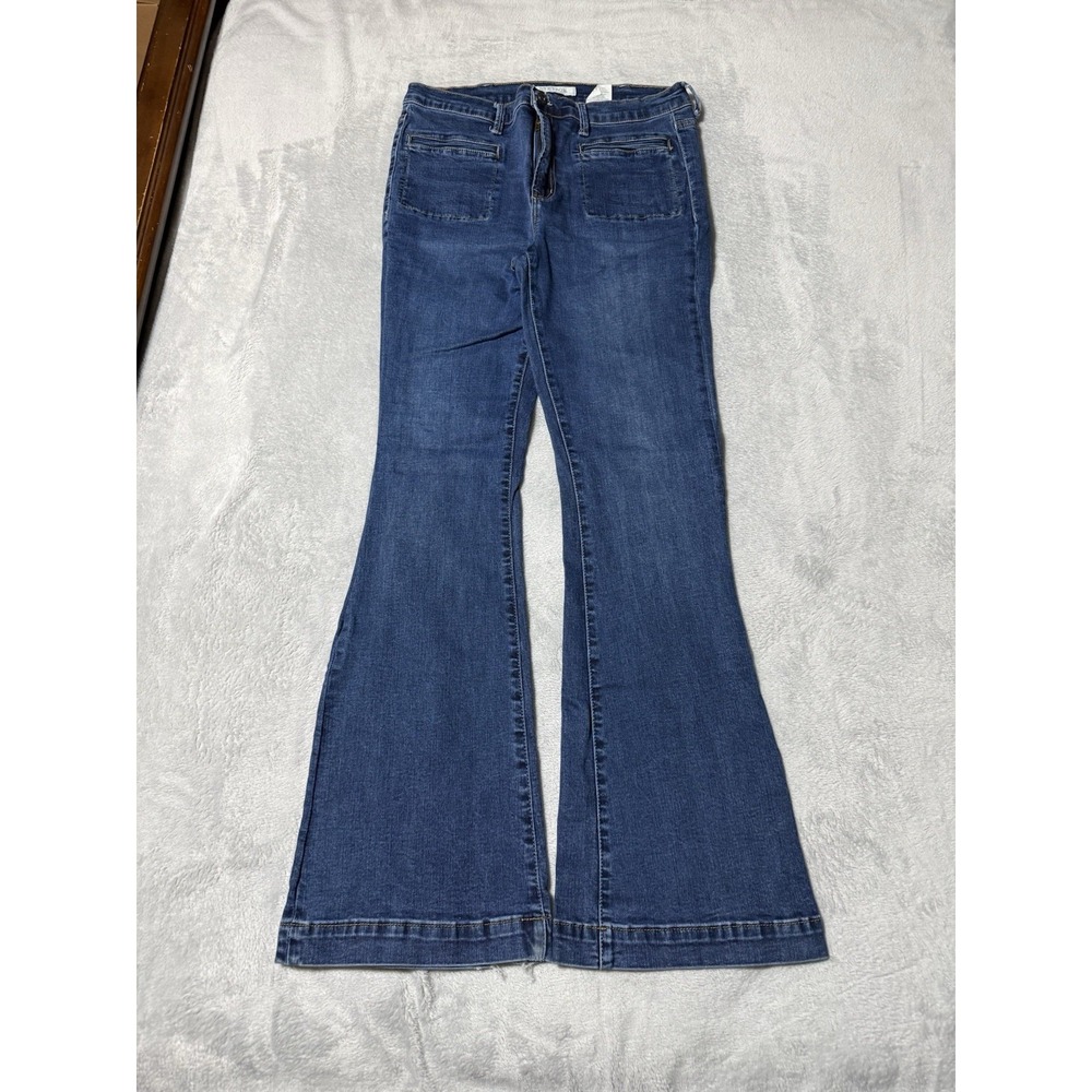 Stetson 921 Womens 16 Long High Rise Flare Flared Jeans Stretch 32x33